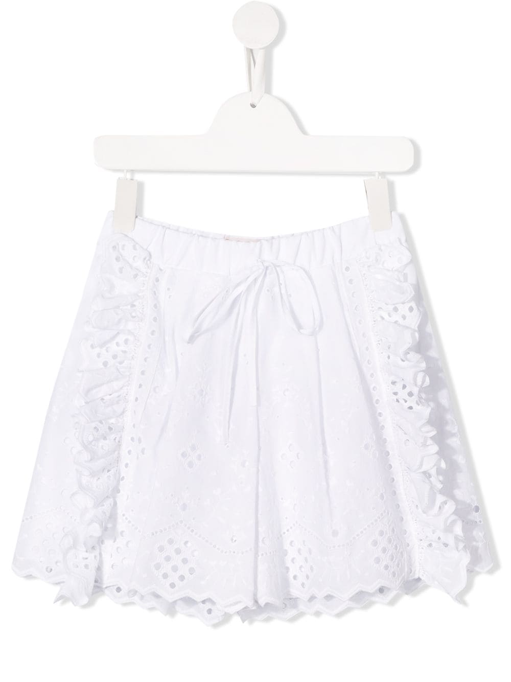 Alberta Ferretti Kids embroidered ruffled shorts - White von Alberta Ferretti Kids