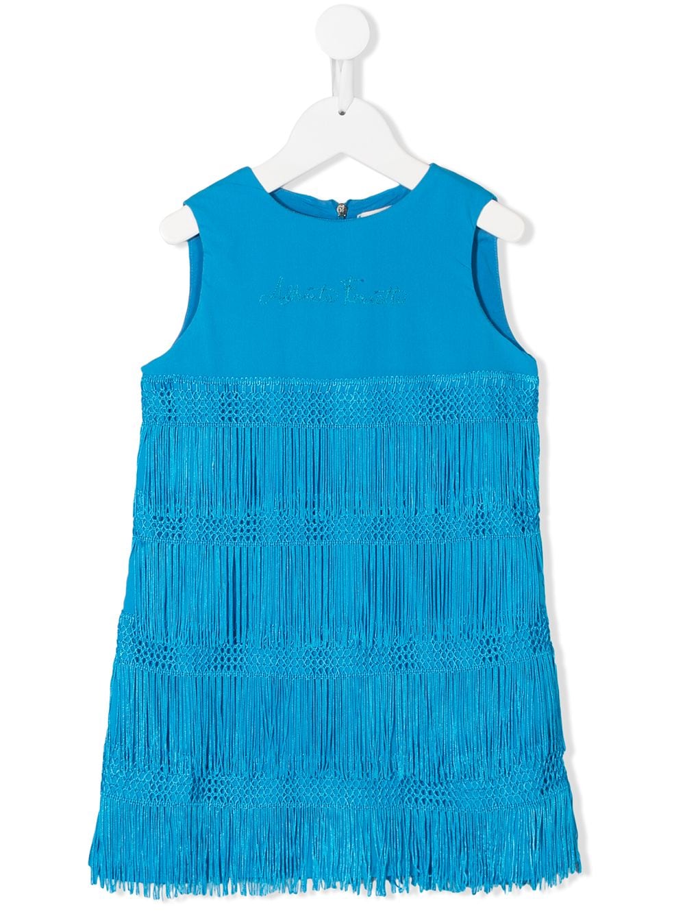 Alberta Ferretti Kids fringe mini dress - Blue von Alberta Ferretti Kids