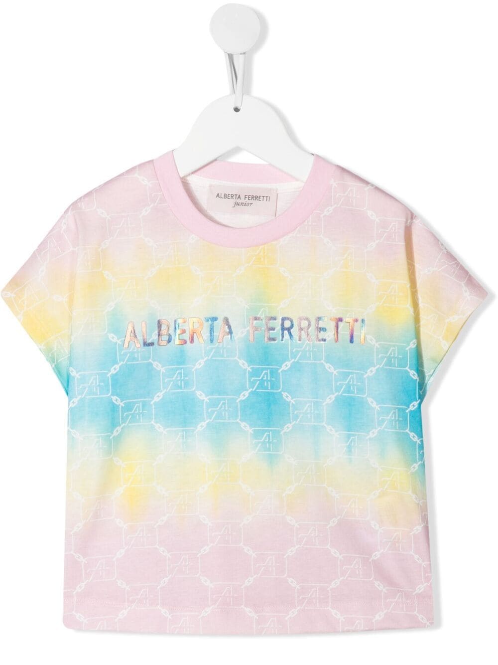 Alberta Ferretti Kids logo-print tie-dye T-shirt - Pink von Alberta Ferretti Kids