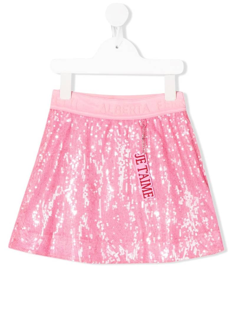 Alberta Ferretti Kids sequin-embellished pull-on skirt - Pink von Alberta Ferretti Kids