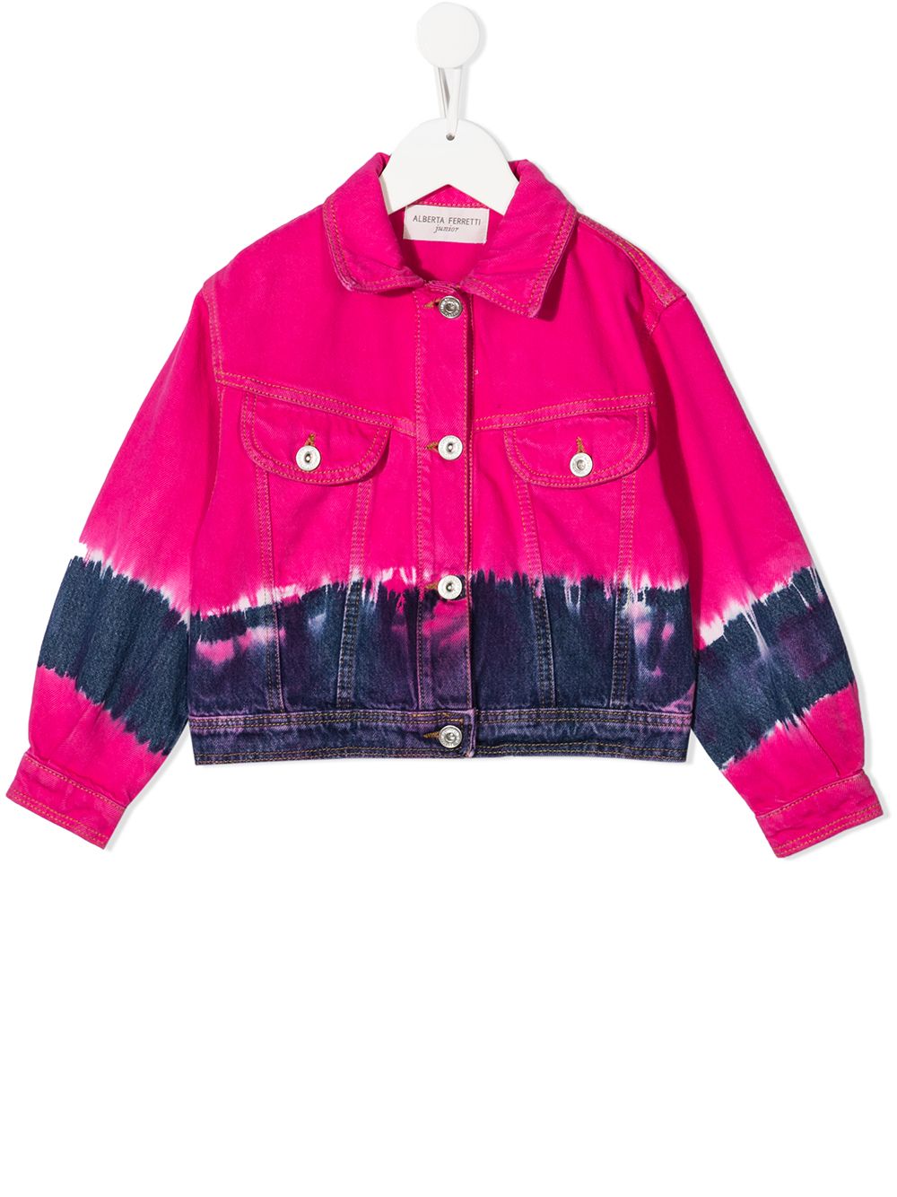 Alberta Ferretti Kids tie-dye denim jacket - Pink von Alberta Ferretti Kids