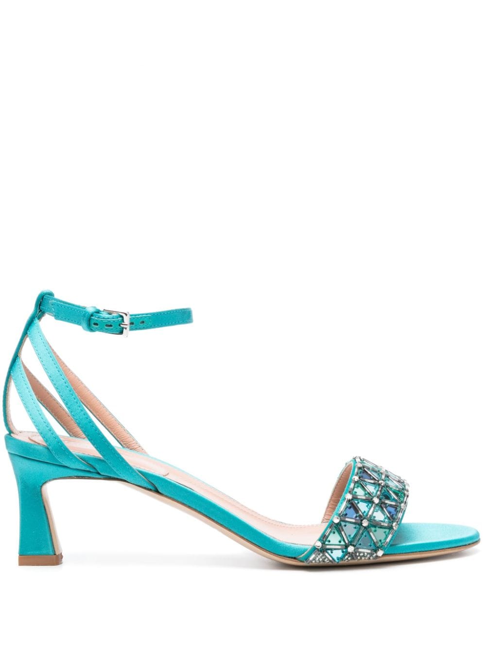 Alberta Ferretti 60mm mirror-patterned sandals - Blue von Alberta Ferretti