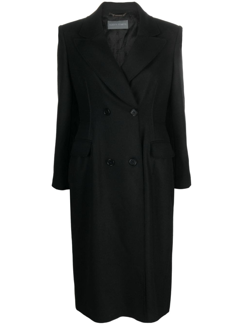 Alberta Ferretti notched-lapel double-breasted coat - Black von Alberta Ferretti