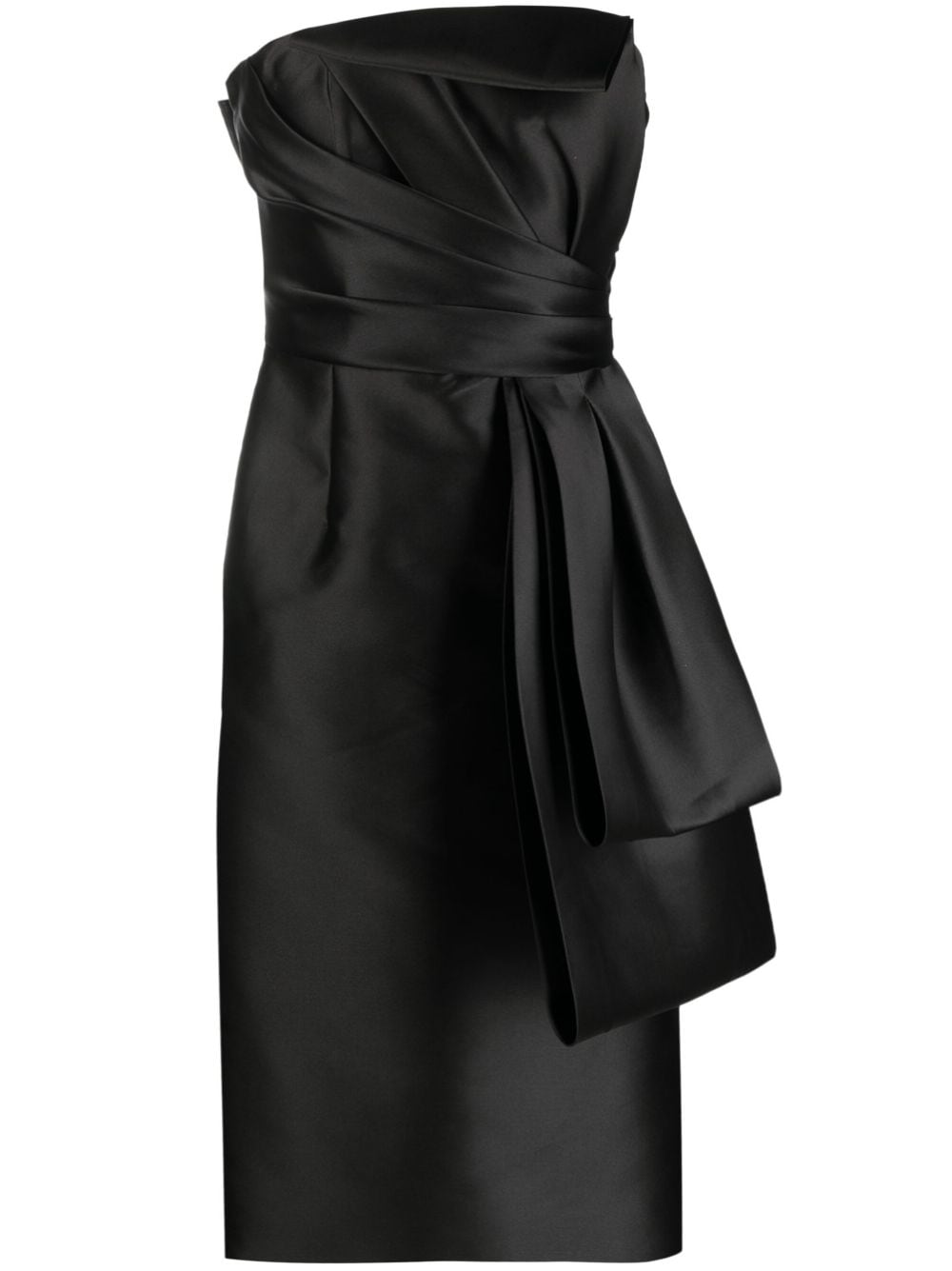 Alberta Ferretti Mikado bow-detail midi dress - Black von Alberta Ferretti