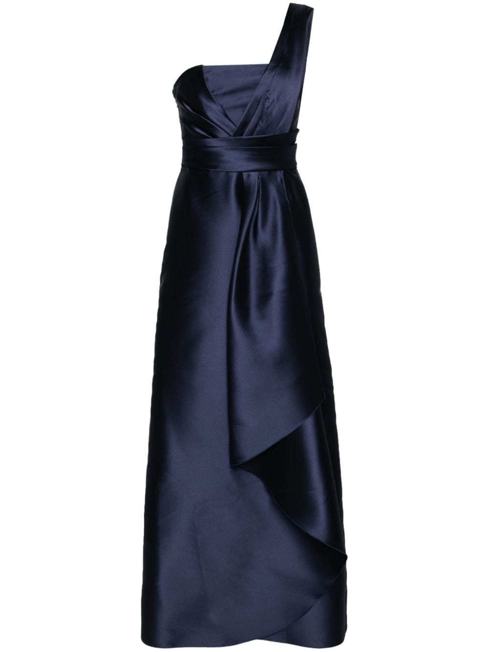 Alberta Ferretti Mikado one-shoulder midi dress - Blue von Alberta Ferretti