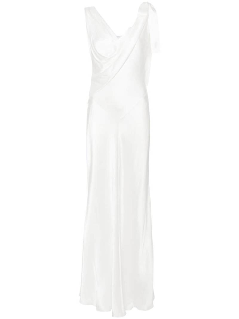 Alberta Ferretti asymmetric draped gown - White von Alberta Ferretti