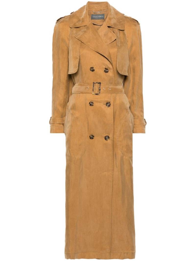 Alberta Ferretti belted long trench coat - Brown von Alberta Ferretti