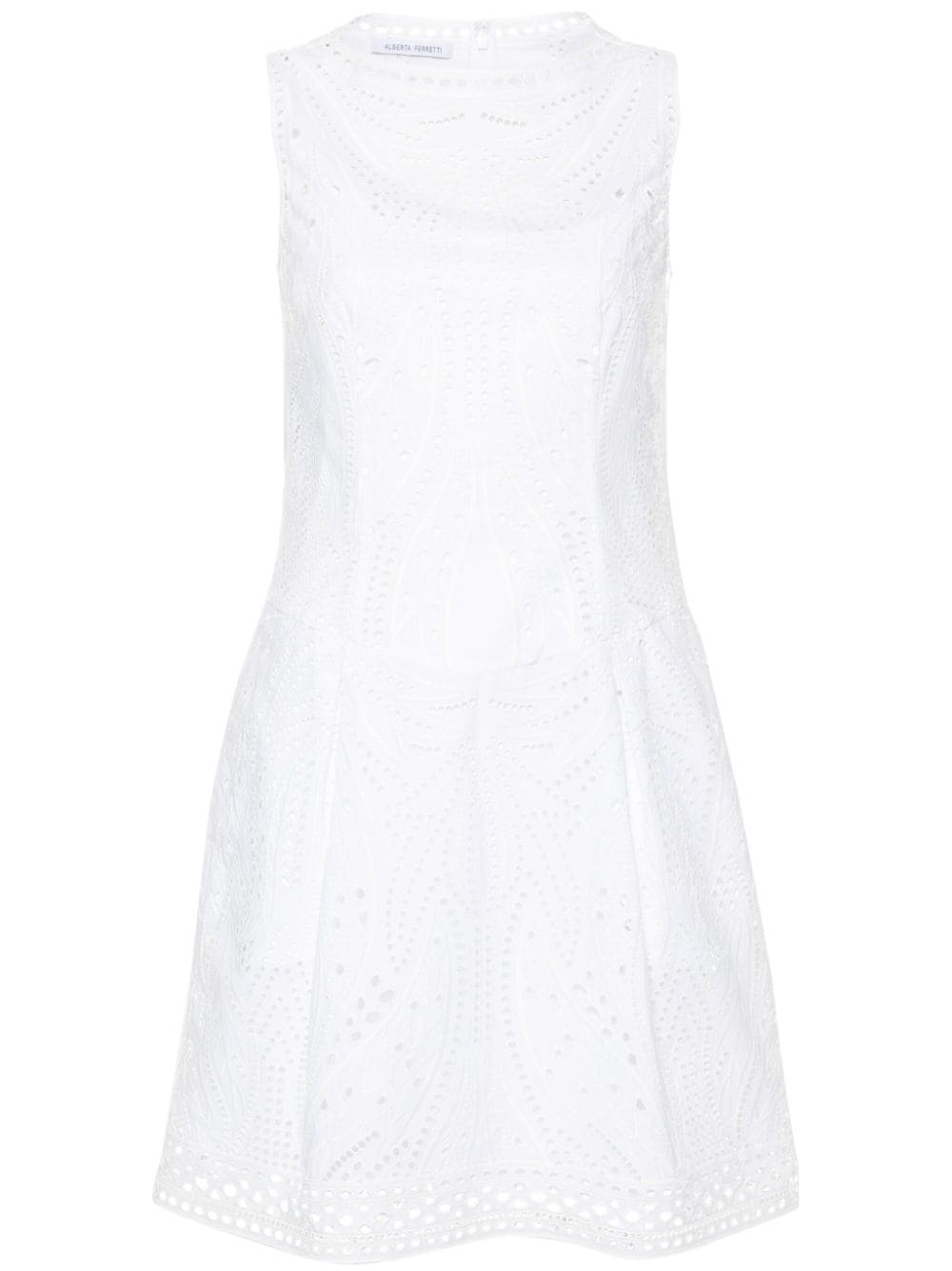 Alberta Ferretti broderie-anglaise dress - White von Alberta Ferretti