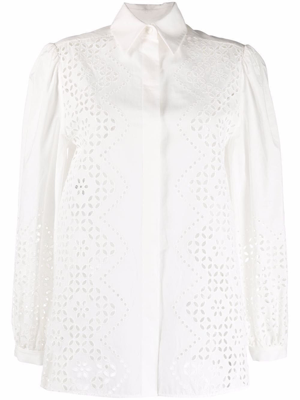 Alberta Ferretti broderie anglaise shirt - White von Alberta Ferretti