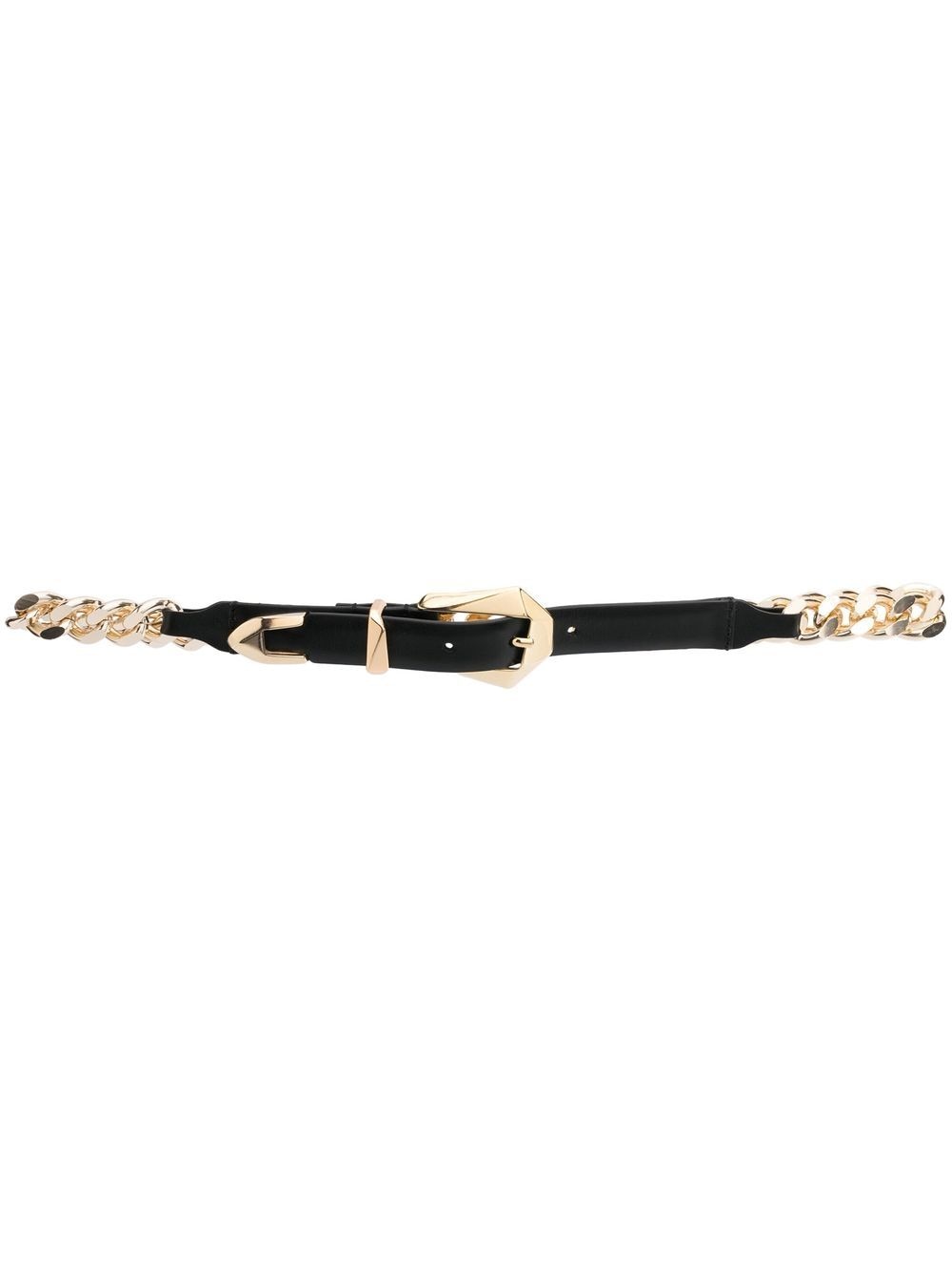 Alberta Ferretti chain-link leather belt - Black von Alberta Ferretti