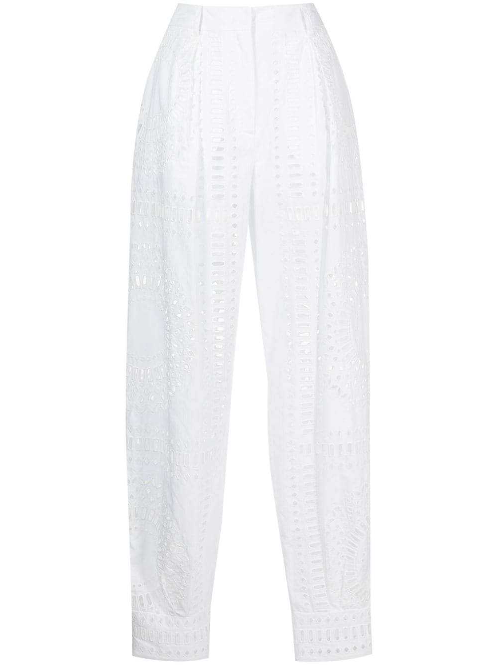 Alberta Ferretti cut out-detail high-waisted trousers - White von Alberta Ferretti