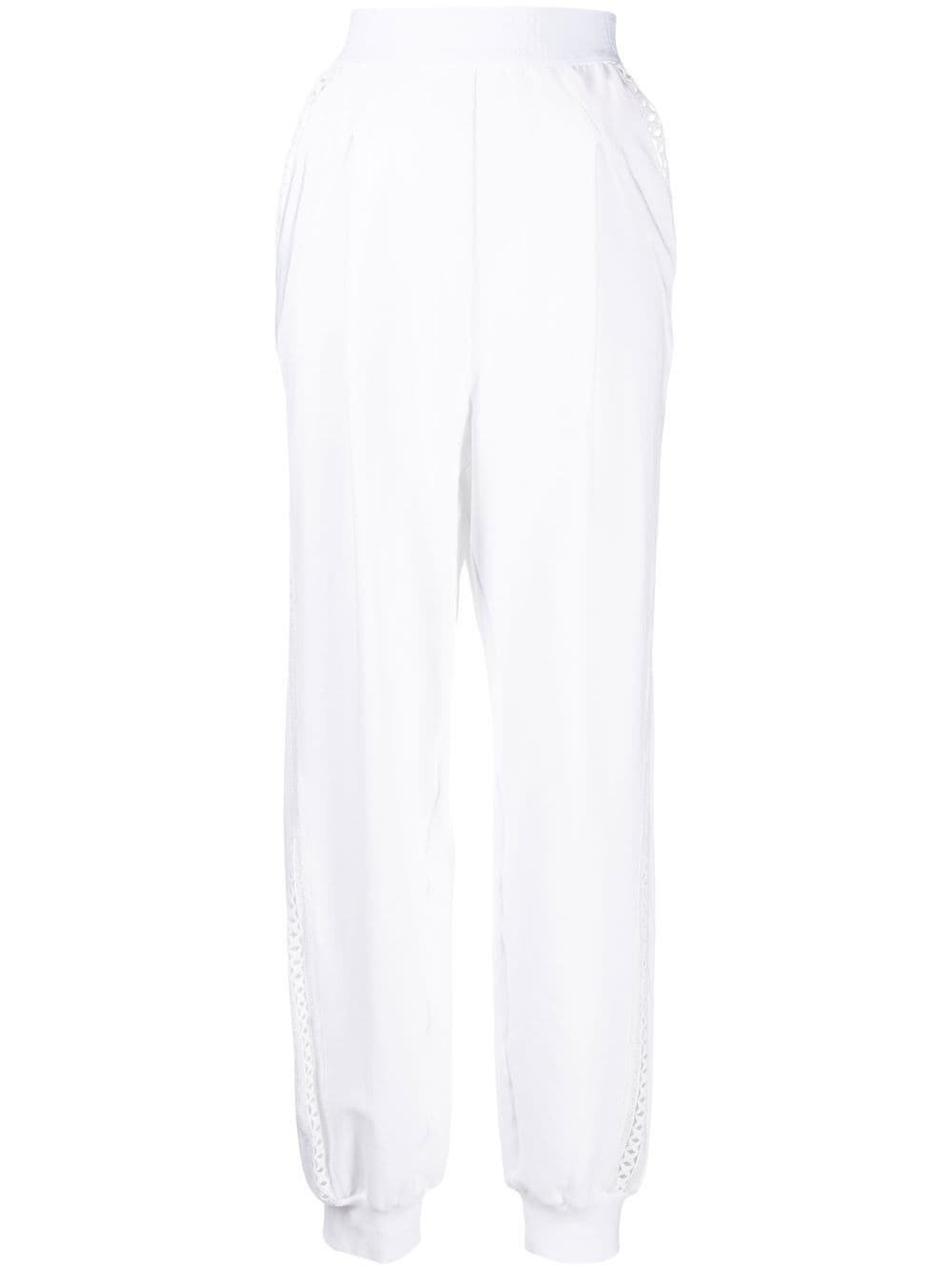 Alberta Ferretti cut-out detail track pants - White von Alberta Ferretti