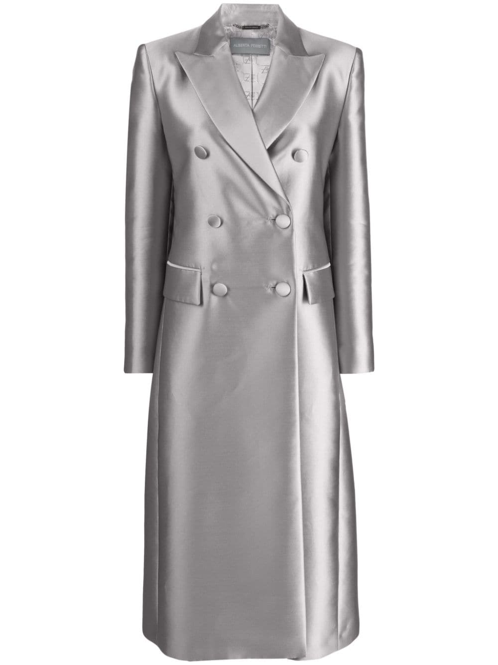 Alberta Ferretti double-breasted peaked coat - Grey von Alberta Ferretti