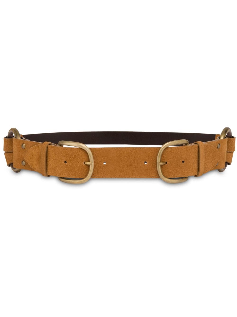 Alberta Ferretti double-buckle leather belt - Brown von Alberta Ferretti