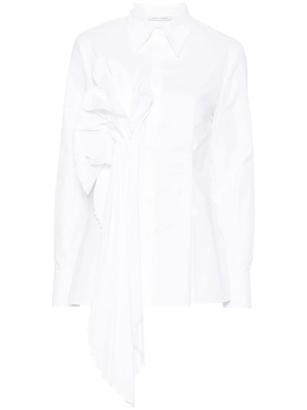 Alberta Ferretti floral-appliqué poplin shirt - White von Alberta Ferretti