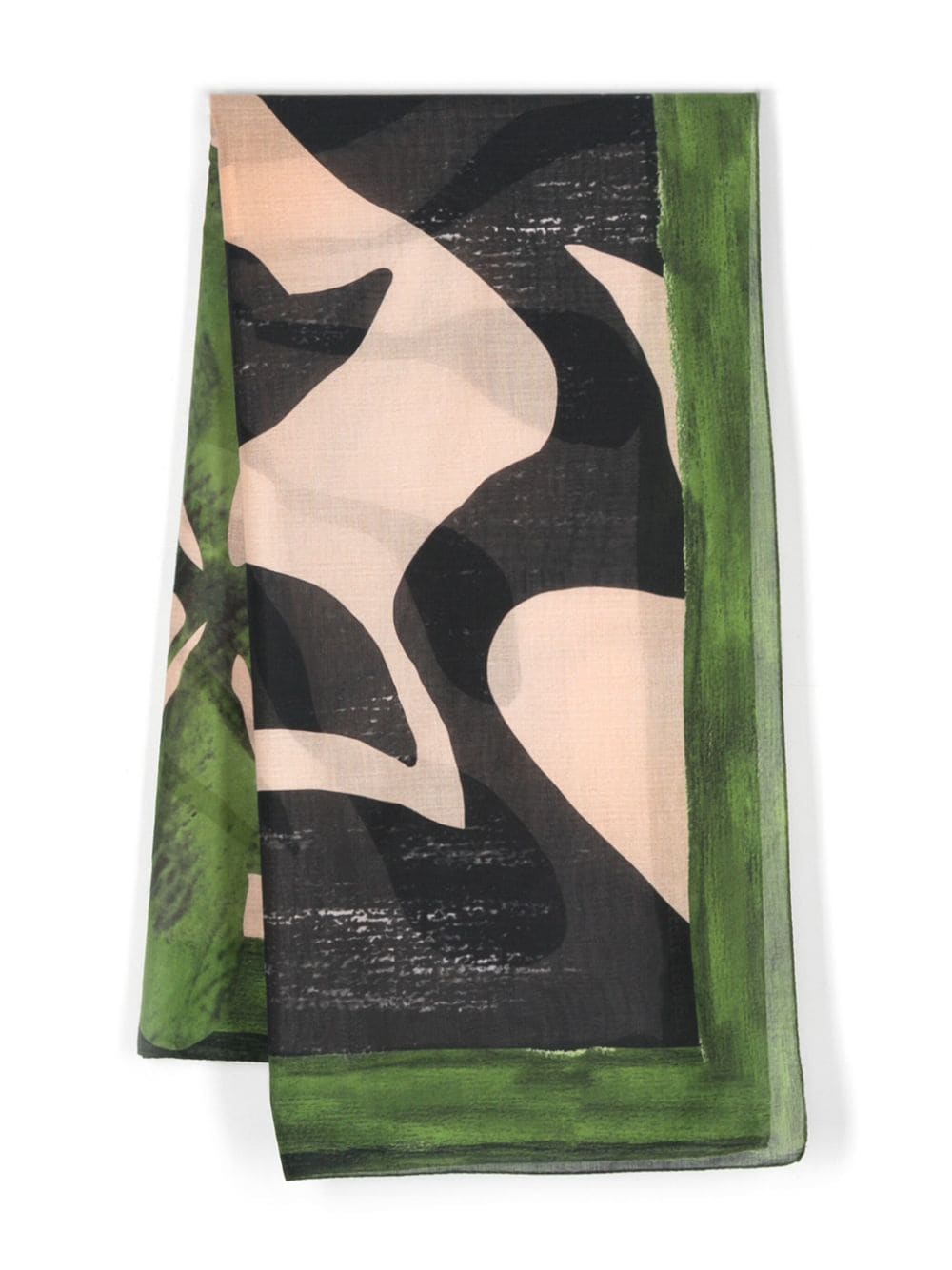 Alberta Ferretti graphic-print cotton scarf - Green von Alberta Ferretti