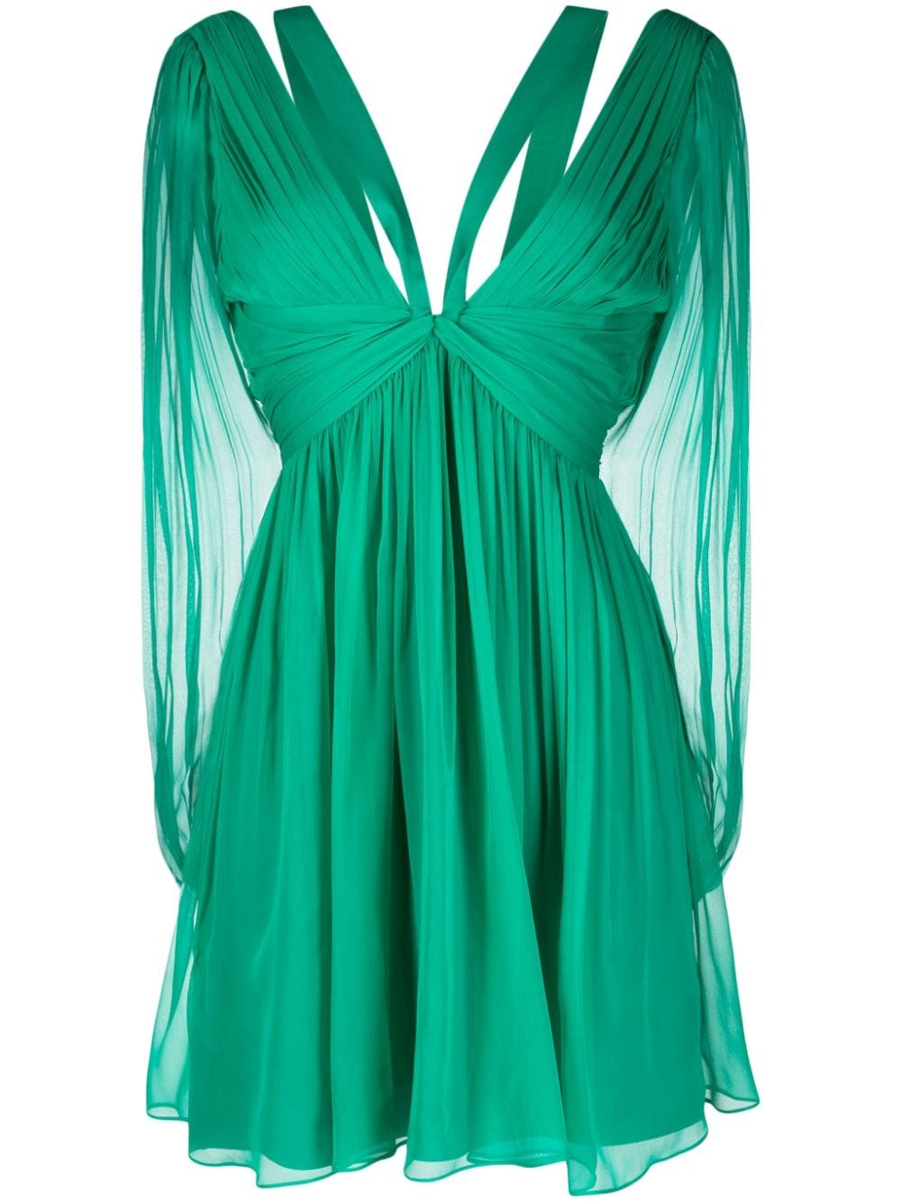 Alberta Ferretti halterneck strap pleated dress - Green von Alberta Ferretti