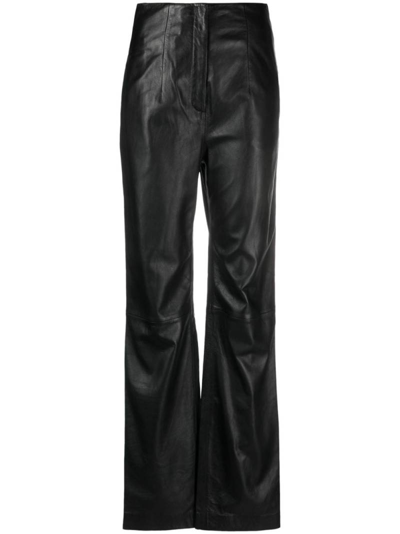Alberta Ferretti high-waisted leather trousers - Black von Alberta Ferretti