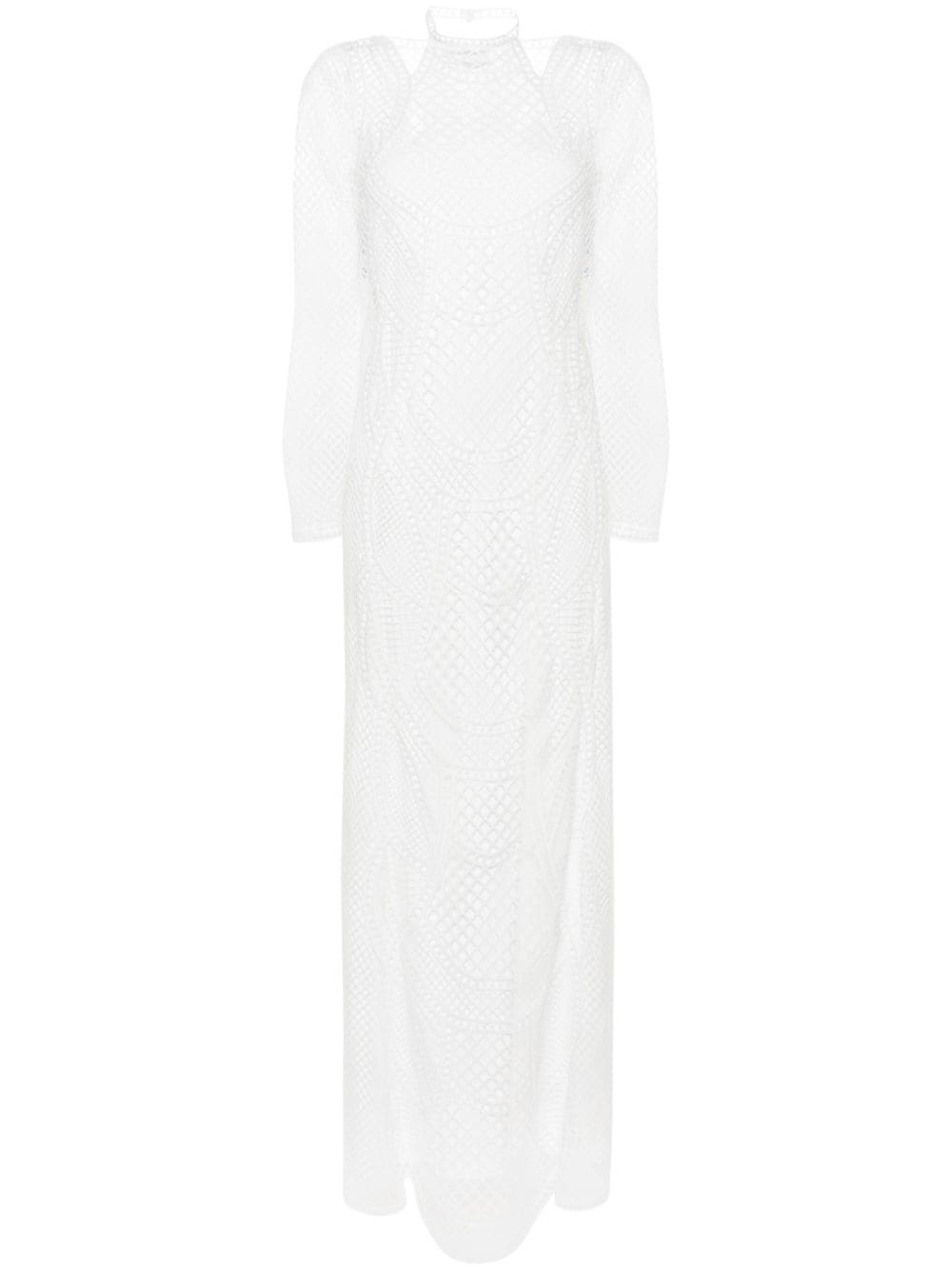 Alberta Ferretti lace maxi dress - White von Alberta Ferretti