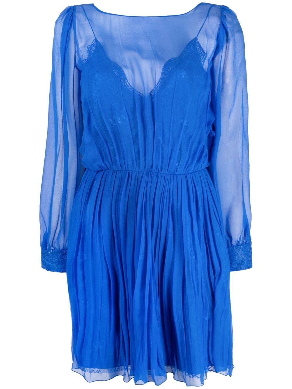 Alberta Ferretti layered silk mini dress - Blue von Alberta Ferretti