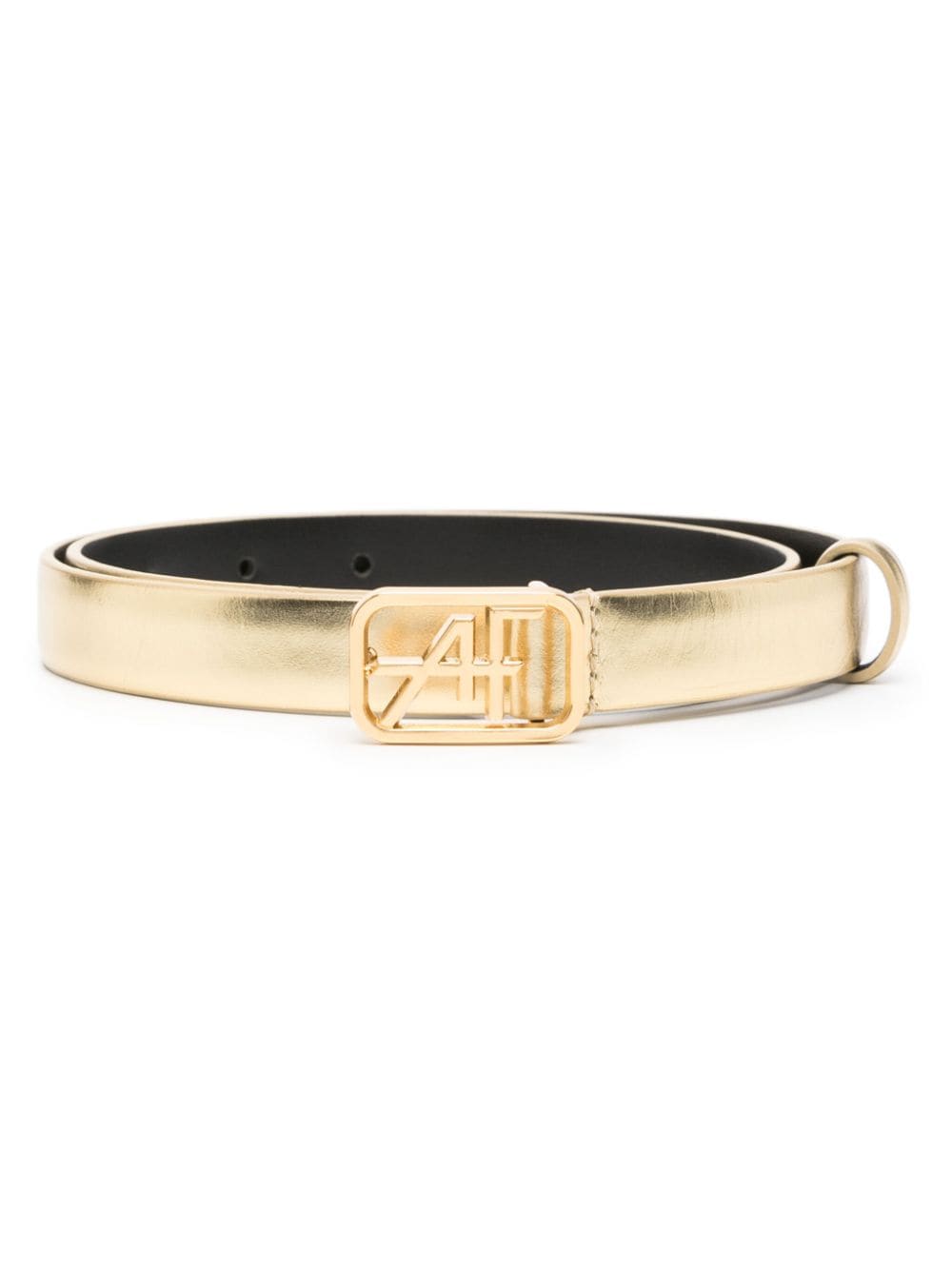 Alberta Ferretti logo-buckle leather belt - Gold von Alberta Ferretti