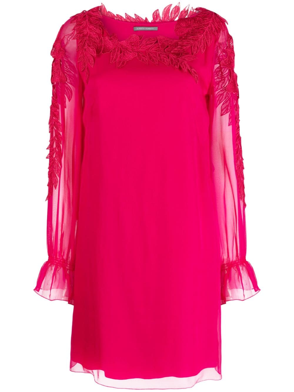 Alberta Ferretti long-sleeve silk mini dress - Pink von Alberta Ferretti