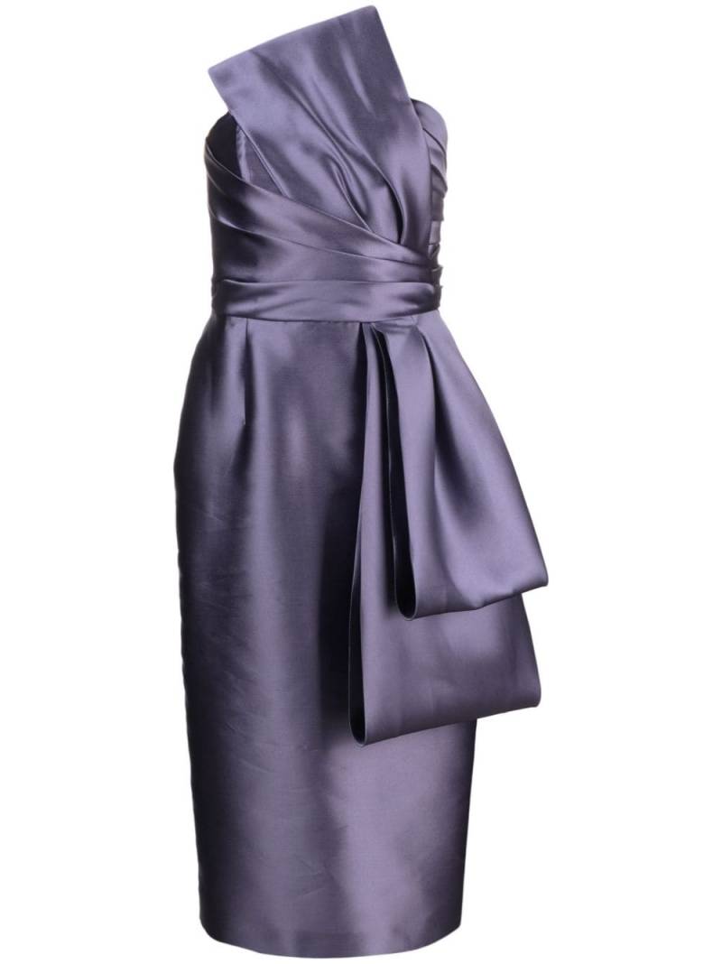 Alberta Ferretti oversized-bow strapless midi dress - Purple von Alberta Ferretti