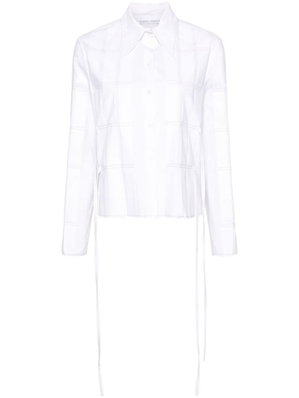 Alberta Ferretti pleat-detail shirt - White von Alberta Ferretti