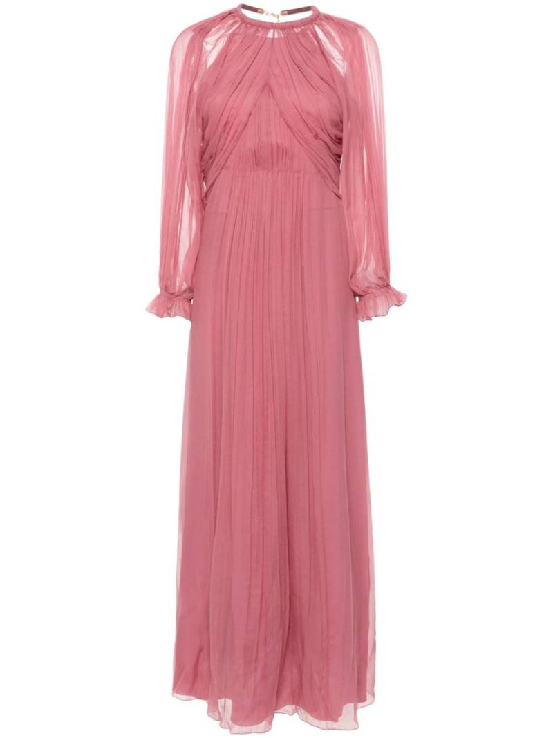 Alberta Ferretti pleated silk maxi dress - Pink von Alberta Ferretti