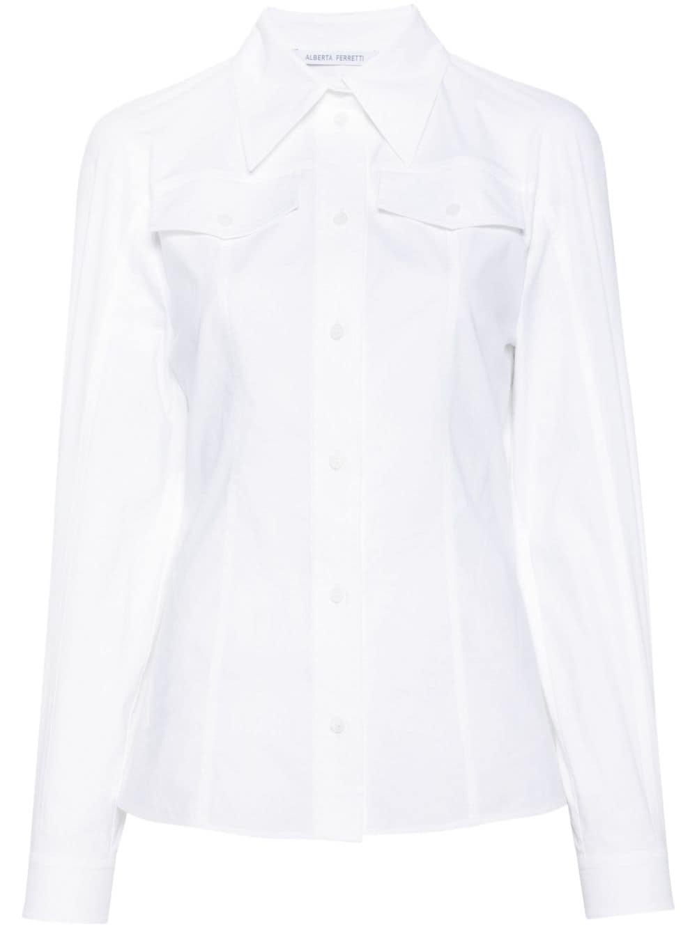 Alberta Ferretti pointed-collar shirt - White von Alberta Ferretti