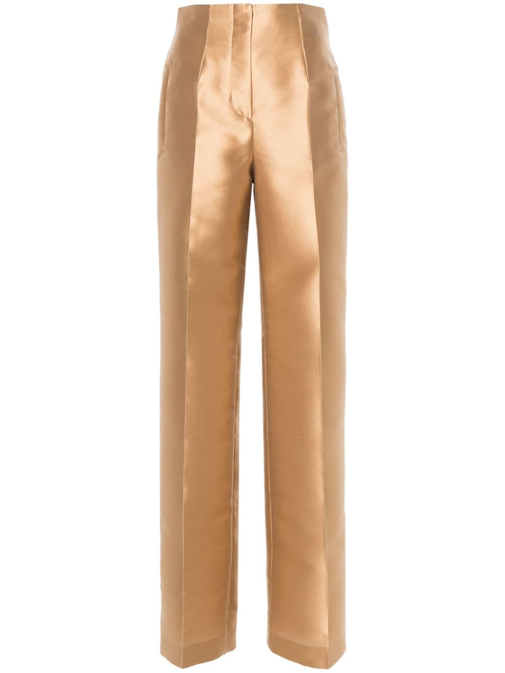 Alberta Ferretti pressed-crease straight-leg trousers - Neutrals von Alberta Ferretti