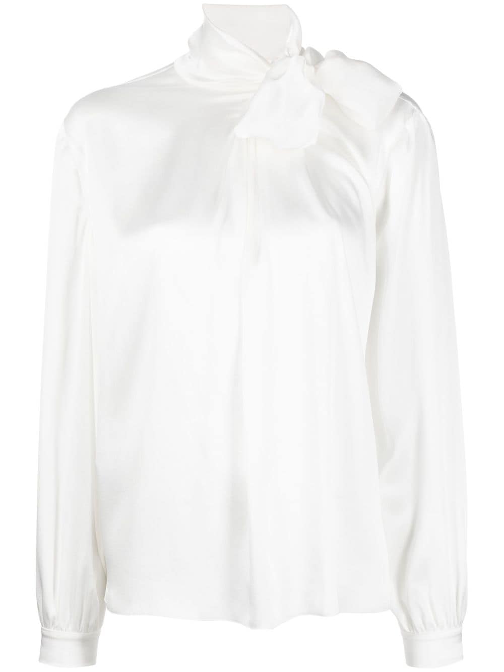 Alberta Ferretti pussy-bow collar blouse - White von Alberta Ferretti