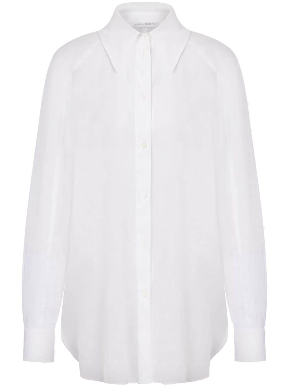 Alberta Ferretti semi-sheer cotton shirt - White von Alberta Ferretti