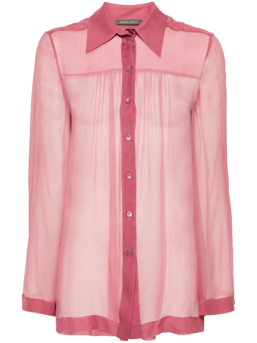 Alberta Ferretti semi-sheer silk shirt - Pink von Alberta Ferretti