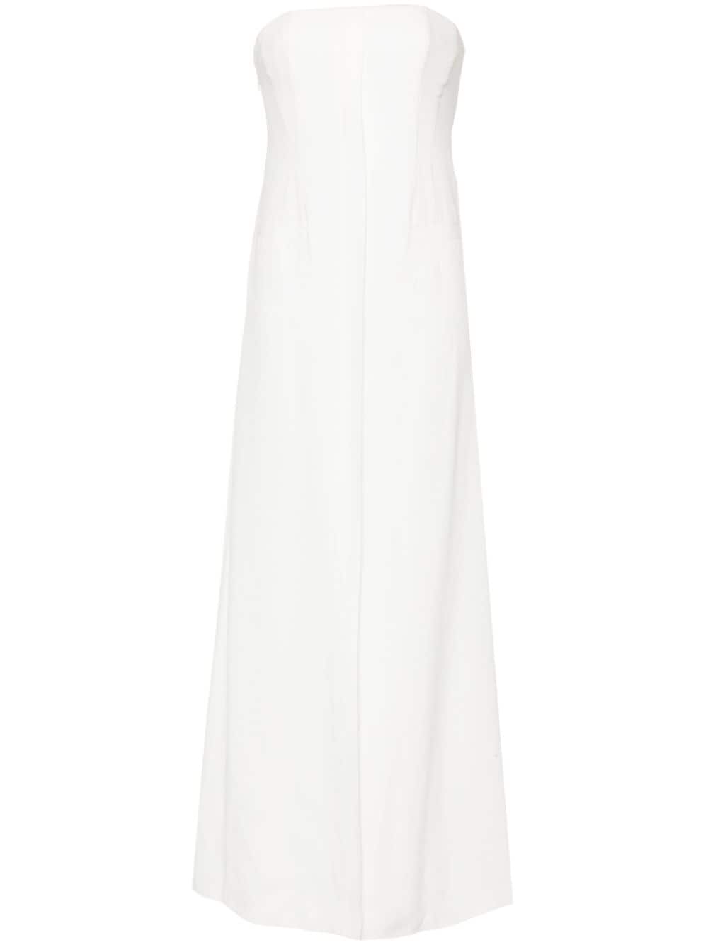 Alberta Ferretti strapless crepe maxi dress - White von Alberta Ferretti