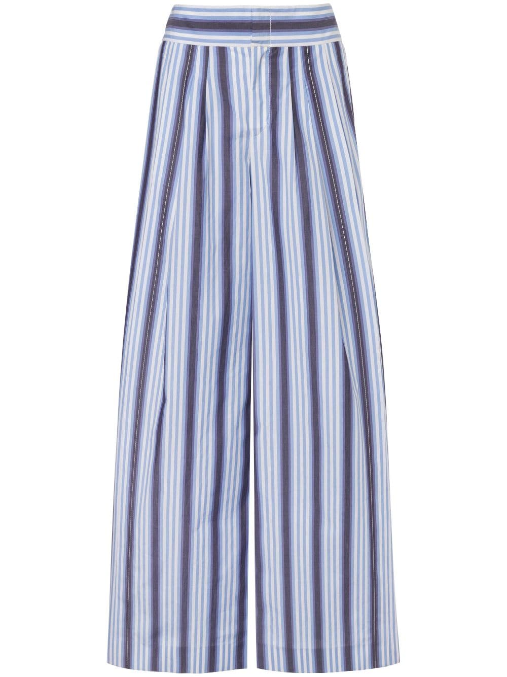 Alberta Ferretti wide-leg striped trousers - Blue von Alberta Ferretti