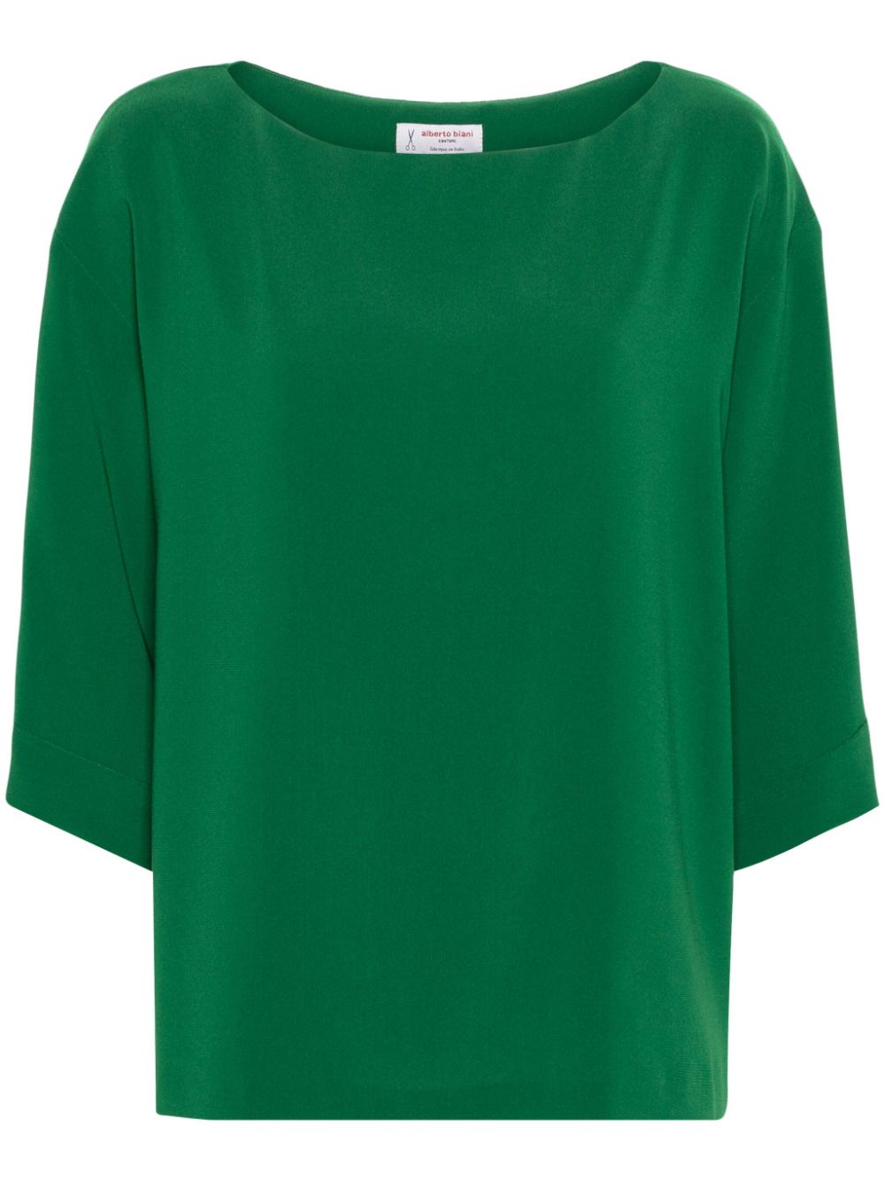 Alberto Biani boat-neck cady blouse - Green von Alberto Biani