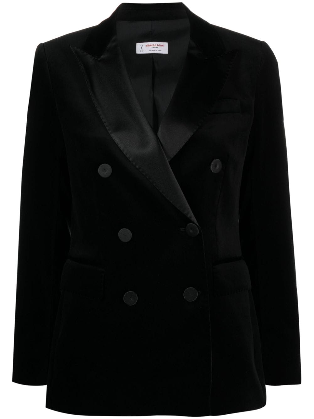 Alberto Biani contrasting-lapel double-breasted blazer - Black von Alberto Biani