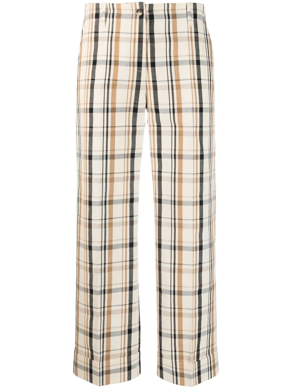 Alberto Biani plaid-check pattern cropped trousers - Neutrals von Alberto Biani