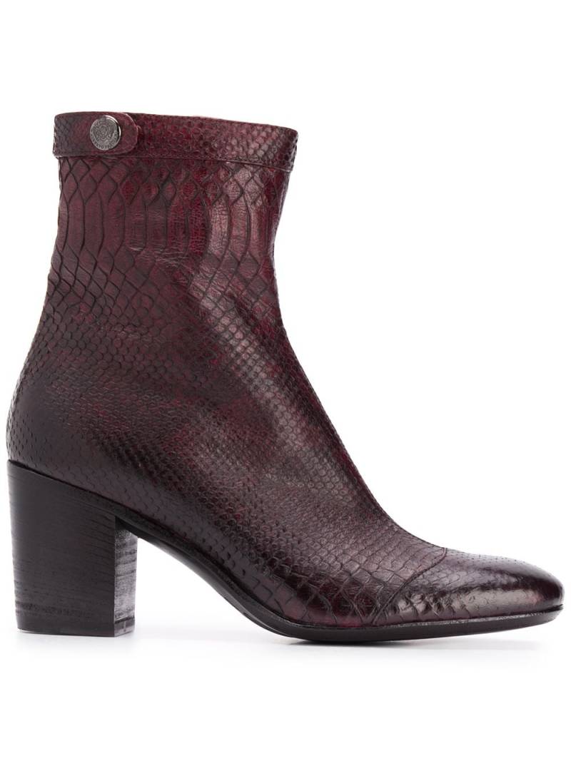 Alberto Fasciani Amina snakeskin-effect boots - Red von Alberto Fasciani