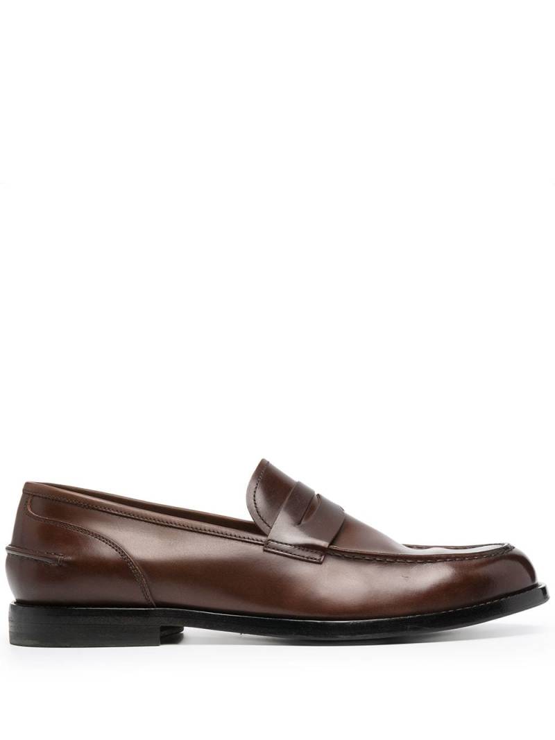 Alberto Fasciani slip-on leather loafers - Brown von Alberto Fasciani