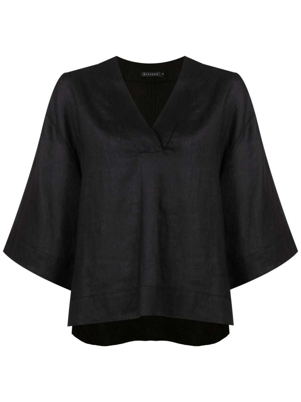 Alcaçuz Gymkhana V-neck blouse - Black von Alcaçuz