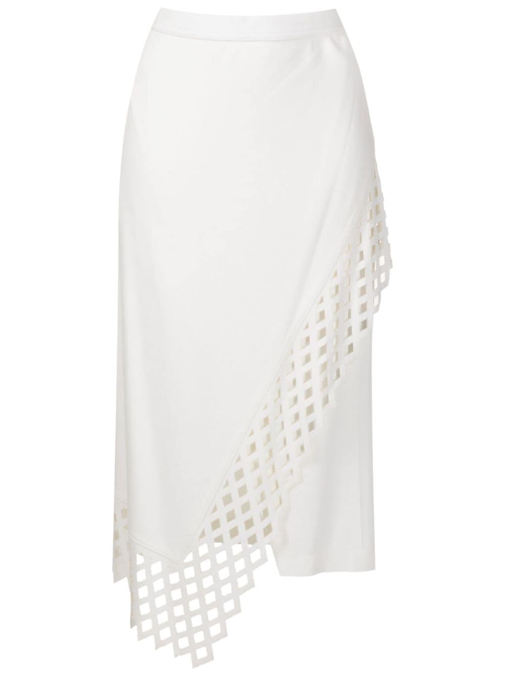 Alcaçuz Honeycomb asymmetric skirt - White von Alcaçuz