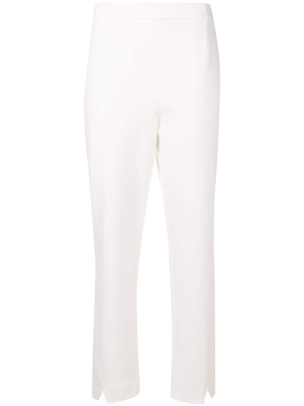 Alcaçuz cropped skinny-fit trousers - White