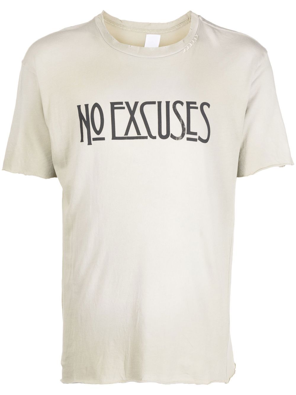 Alchemist 'no excuses' print cotton T-shirt - Grey von Alchemist