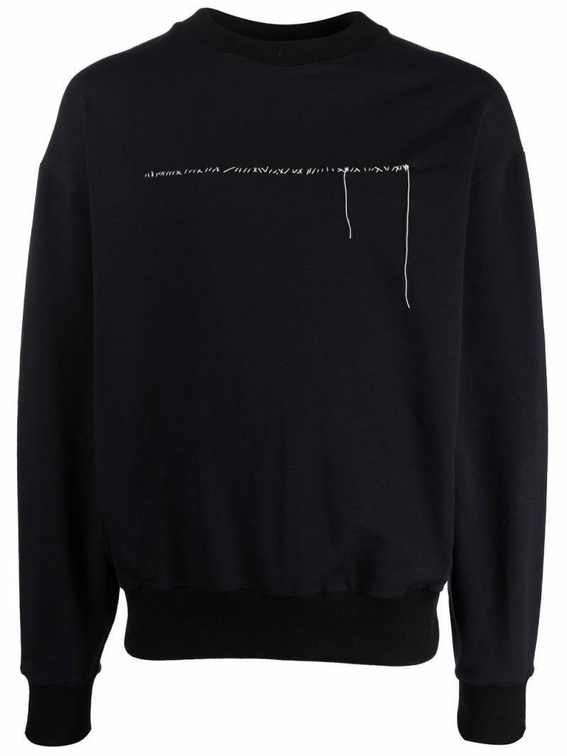 Alchemy contrast-stitching crewneck sweatshirt - Black von Alchemy