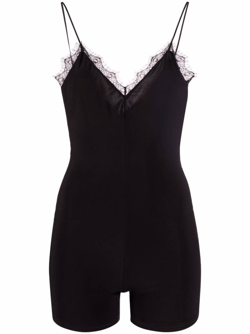 Alchemy x Lia Aram lace-trim romper - Black von Alchemy