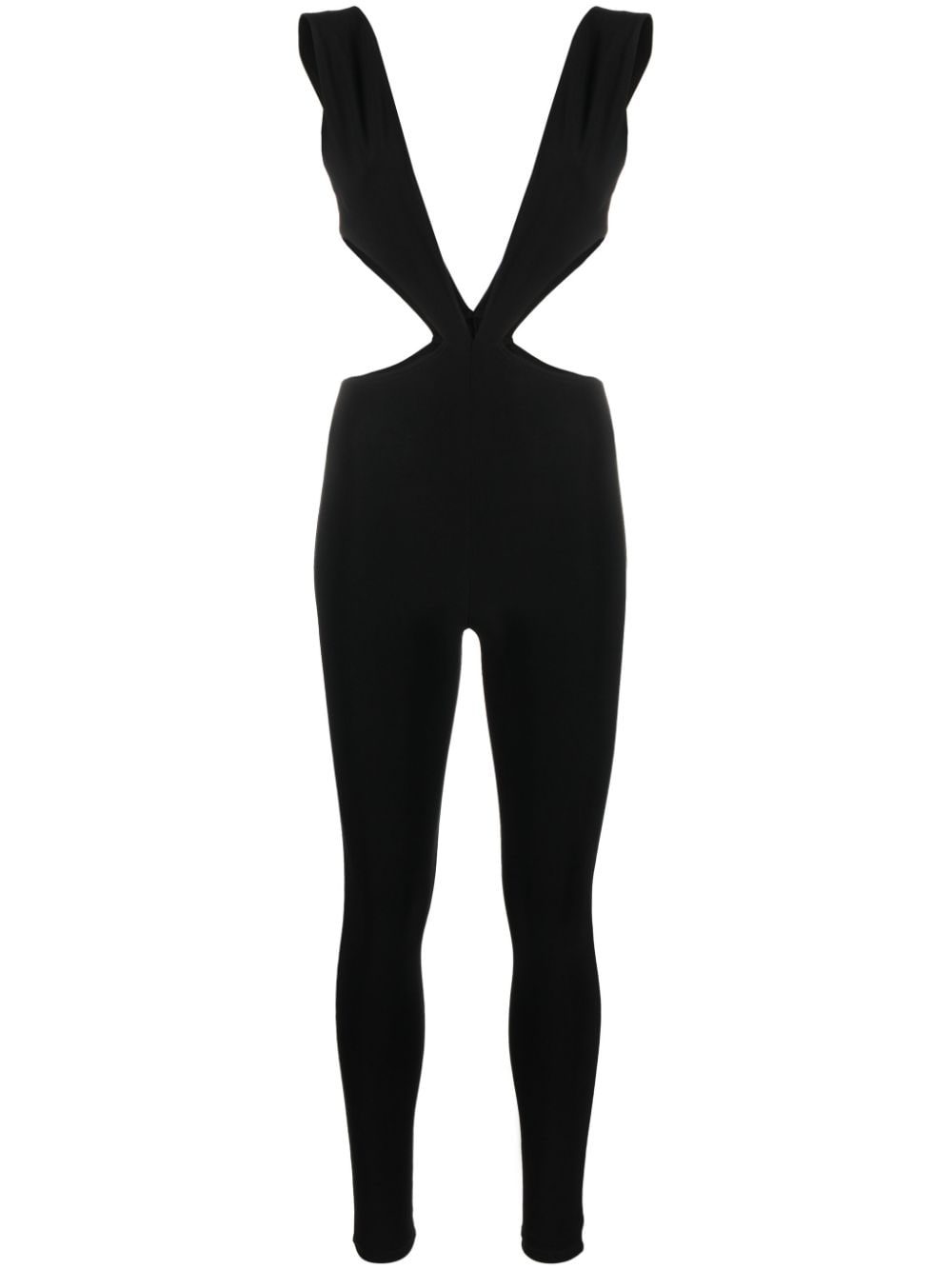 Alchemy x Lia Aram V-neck cut-out jumpsuit - Black von Alchemy