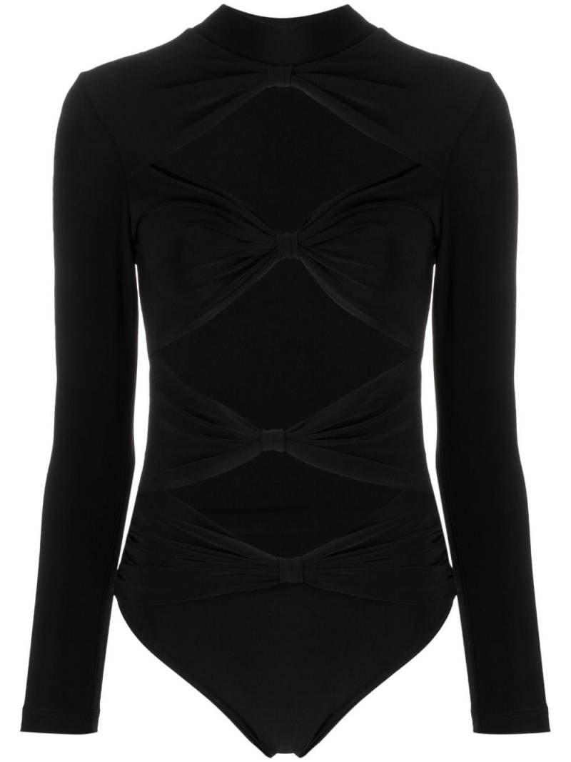 Alchemy x Lia Aram cut-out long-sleeved bodysuit - Black von Alchemy