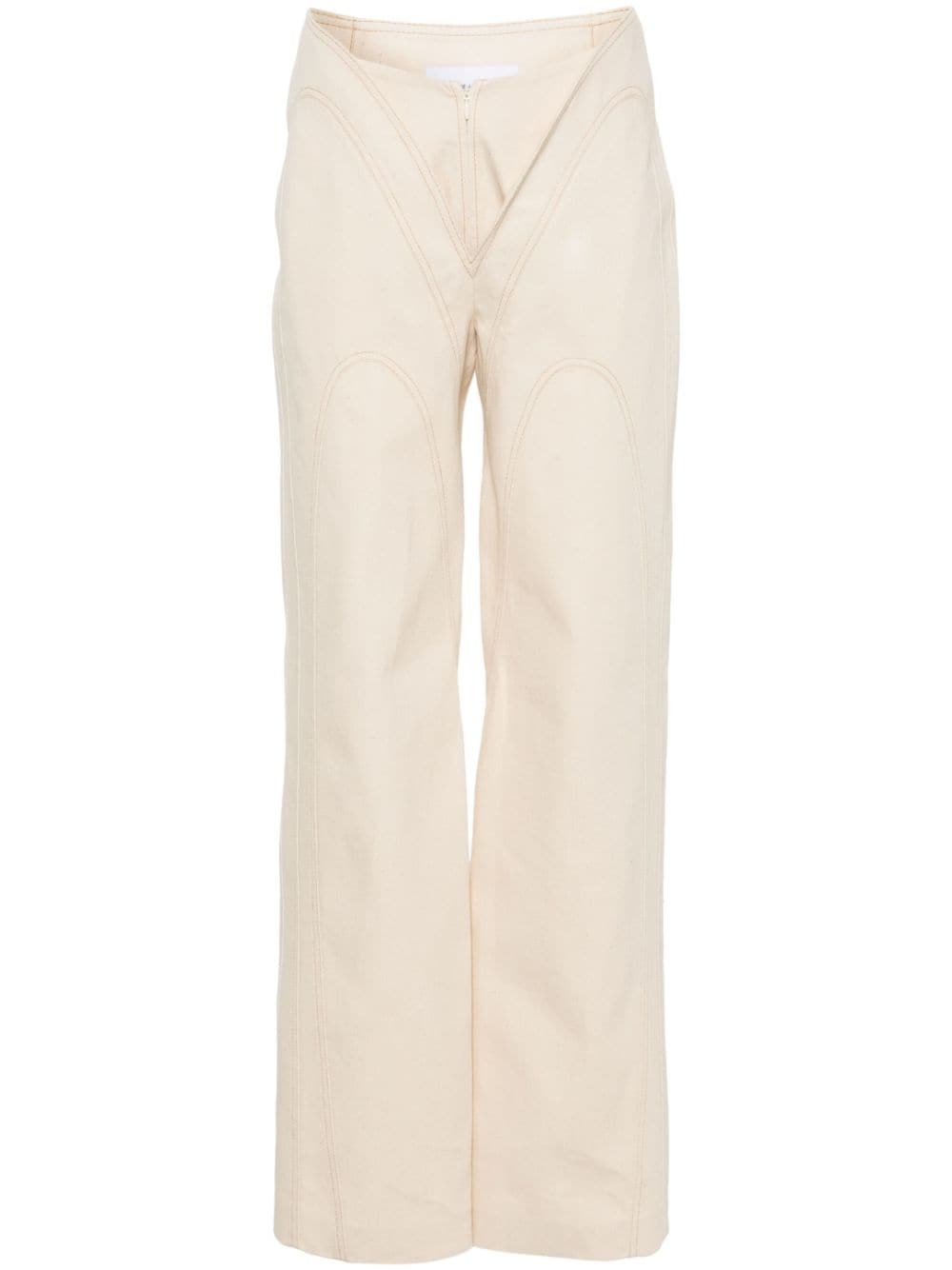 Aleksandre Akhalkatsishvili mid-rise wide-leg jeans - Neutrals von Aleksandre Akhalkatsishvili